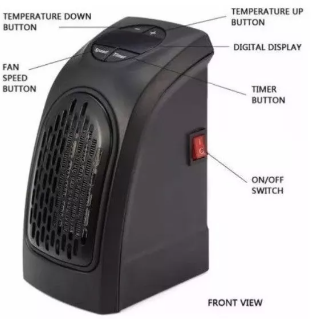 🔥 Calentador Eléctrico Portátil 400W – Calor Instantáneo en Cualquier Lugar! ❄️⚡-Pide Y Paga En Casa + Envío Gratis.